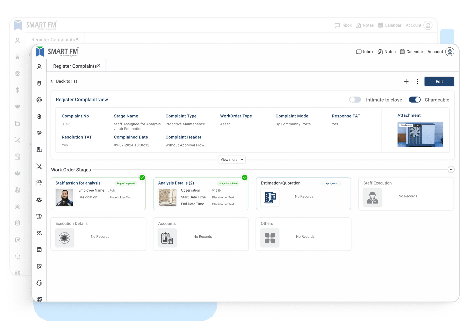 SmartFM Lite preventive maintenance scheduling and work order workflow system
